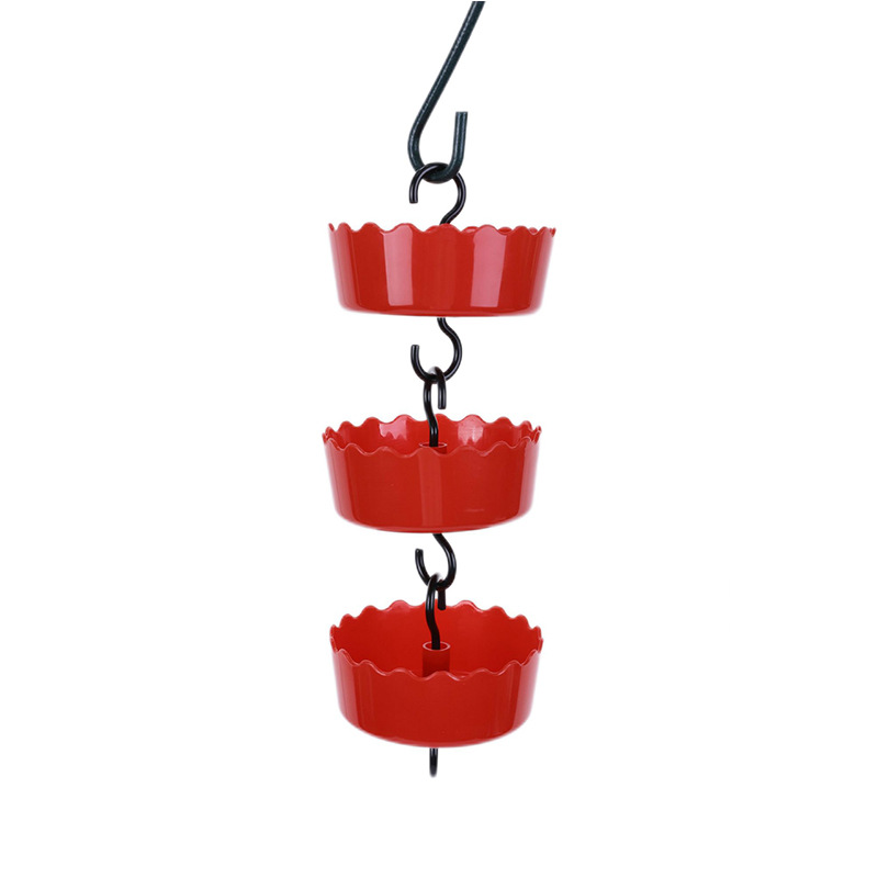 Personalized Mini Round Red Hanging Bird Feeder OEM&ODM